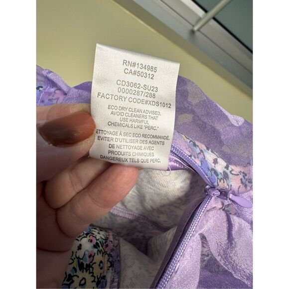For Love & Lemons NWT Villegas Midi Dress in Purple Size M - Picture 9 of 10